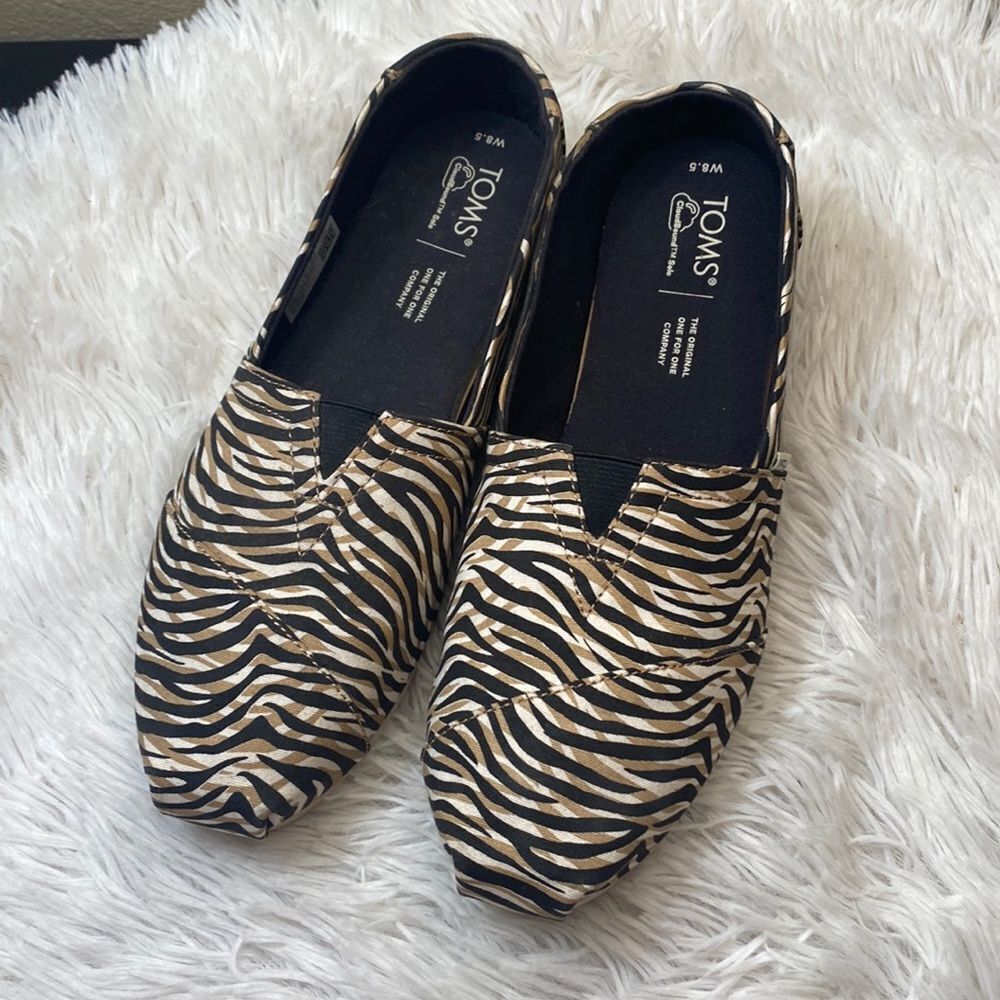 TOMS Alpargata Liger Lion Tiger Print Sz 8.5 Loafers